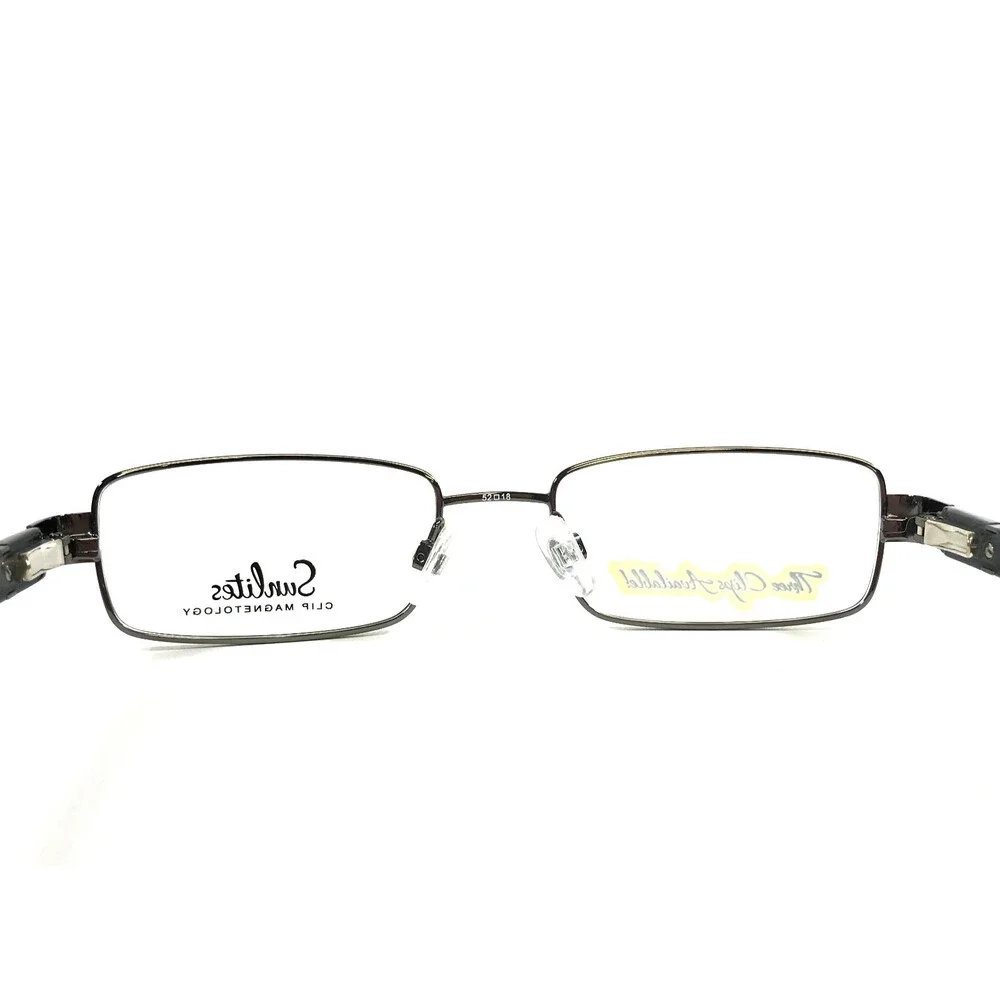 Sunlites Eyeglasses Frames SL4009 033 GUNMETAL Rectangle Full Rim 52-18-140